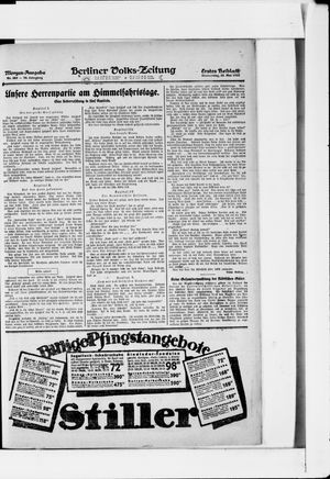Berliner Volkszeitung on May 25, 1922