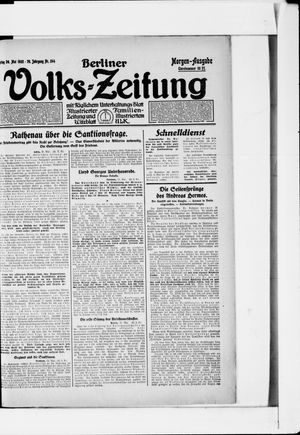 Berliner Volkszeitung vom 26.05.1922