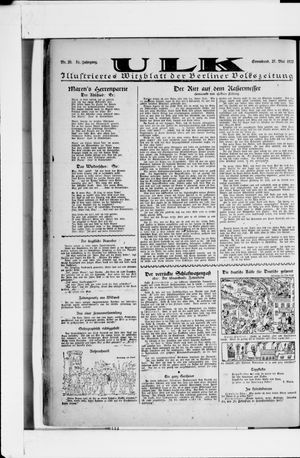 Berliner Volkszeitung vom 27.05.1922