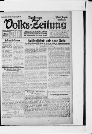 Berliner Volkszeitung on May 27, 1922