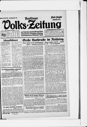 Berliner Volkszeitung vom 29.05.1922