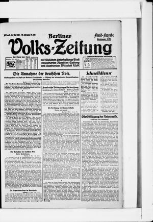 Berliner Volkszeitung vom 31.05.1922