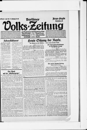 Berliner Volkszeitung vom 07.06.1922