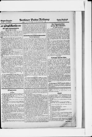 Berliner Volkszeitung vom 07.06.1922