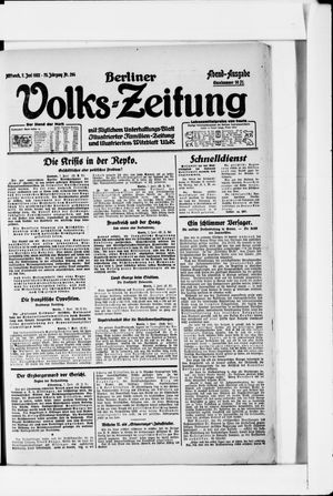Berliner Volkszeitung vom 07.06.1922