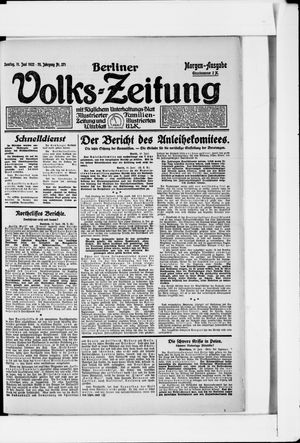 Berliner Volkszeitung vom 11.06.1922
