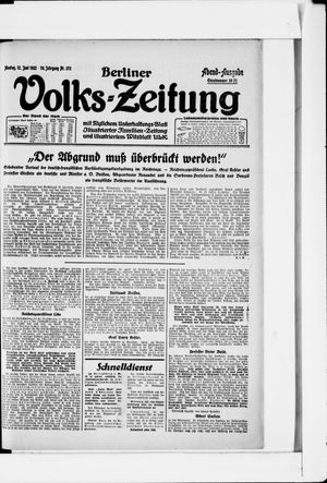 Berliner Volkszeitung vom 12.06.1922