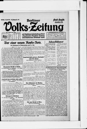 Berliner Volkszeitung on Jun 13, 1922