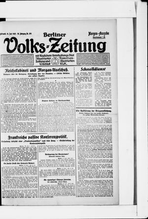 Berliner Volkszeitung vom 14.06.1922