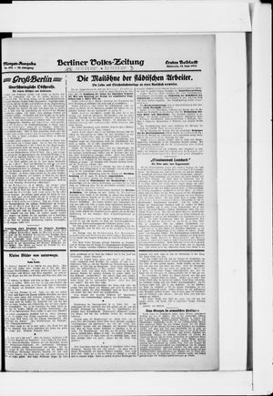 Berliner Volkszeitung vom 14.06.1922