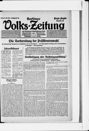 Berliner Volkszeitung vom 18.06.1922