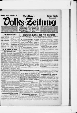 Berliner Volkszeitung vom 21.06.1922