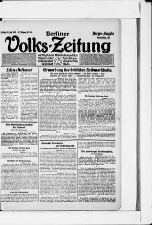 Berliner Volkszeitung on Jun 23, 1922