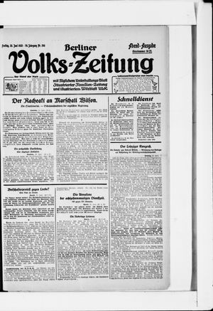 Berliner Volkszeitung on Jun 23, 1922