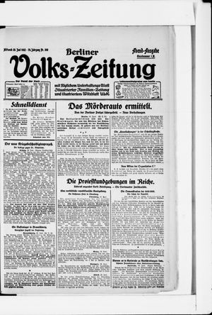 Berliner Volkszeitung vom 28.06.1922