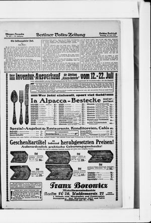 Berliner Volkszeitung vom 16.07.1922
