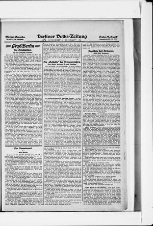 Berliner Volkszeitung on Jul 22, 1922