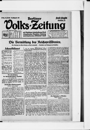 Berliner Volkszeitung vom 28.07.1922