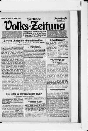 Berliner Volkszeitung vom 29.07.1922