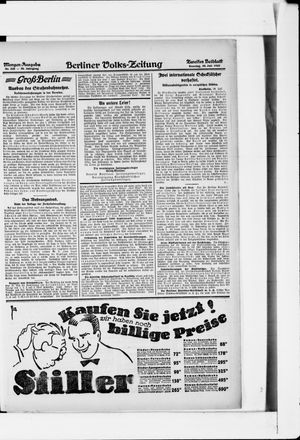 Berliner Volkszeitung vom 30.07.1922