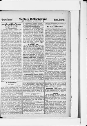 Berliner Volkszeitung vom 01.08.1922