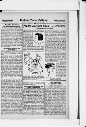 Berliner Volkszeitung vom 06.08.1922