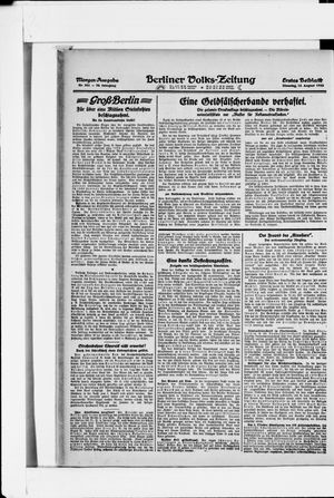 Berliner Volkszeitung vom 15.08.1922