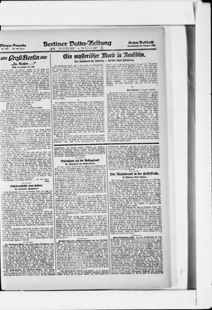 Berliner Volkszeitung vom 19.08.1922