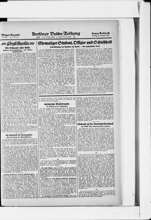 Berliner Volkszeitung vom 25.08.1922