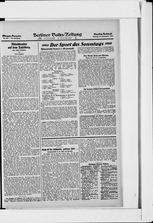 Berliner Volkszeitung vom 17.09.1922