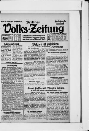 Berliner Volkszeitung vom 20.09.1922