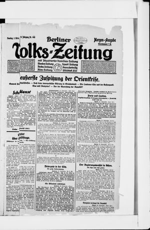 Berliner Volkszeitung vom 01.10.1922
