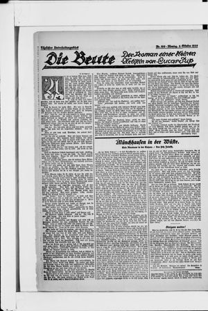 Berliner Volkszeitung vom 02.10.1922