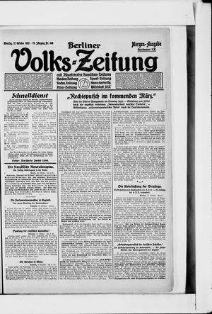 Berliner Volkszeitung vom 17.10.1922