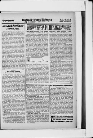 Berliner Volkszeitung vom 29.10.1922