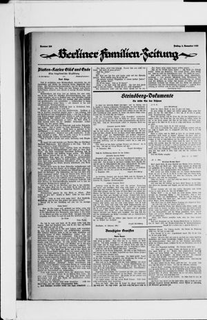 Berliner Volkszeitung vom 03.11.1922