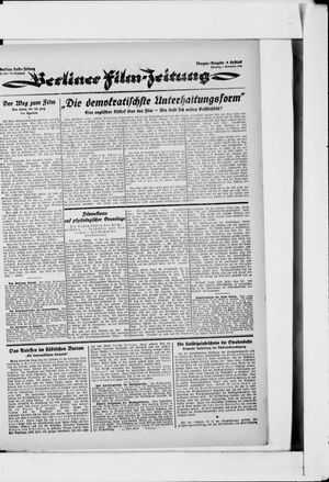 Berliner Volkszeitung vom 07.11.1922