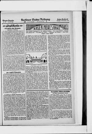 Berliner Volkszeitung vom 12.11.1922