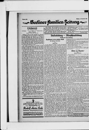 Berliner Volkszeitung vom 13.11.1922