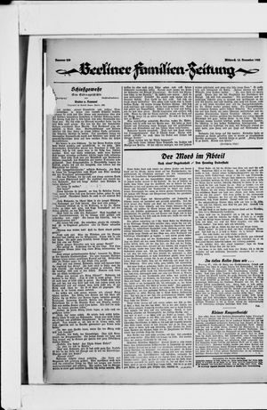 Berliner Volkszeitung vom 15.11.1922