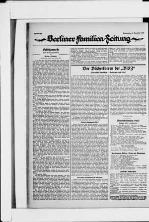 Berliner Volkszeitung vom 16.11.1922