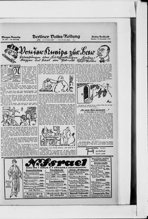 Berliner Volkszeitung vom 19.11.1922