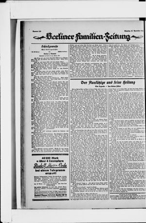 Berliner Volkszeitung vom 21.11.1922