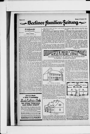 Berliner Volkszeitung vom 27.11.1922