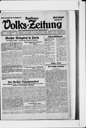 Berliner Volkszeitung vom 28.11.1922