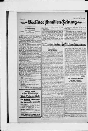 Berliner Volkszeitung vom 29.11.1922