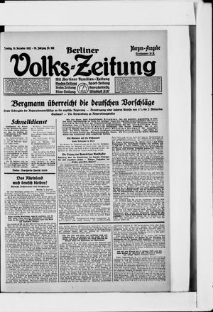 Berliner Volkszeitung vom 10.12.1922