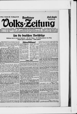 Berliner Volkszeitung vom 11.12.1922