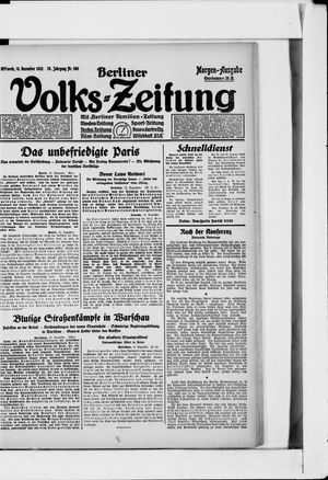 Berliner Volkszeitung vom 13.12.1922