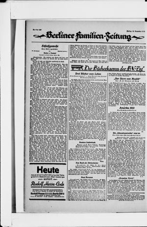 Berliner Volkszeitung vom 15.12.1922